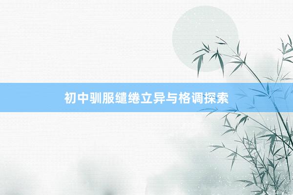 初中驯服缱绻立异与格调探索